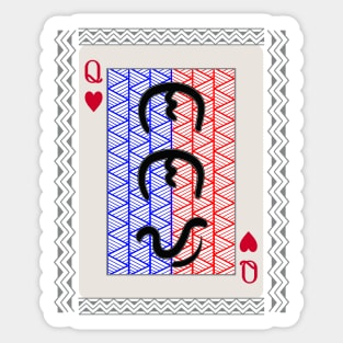 Tribal Art Playing card / Baybayin word Nanay (Mother) Sticker